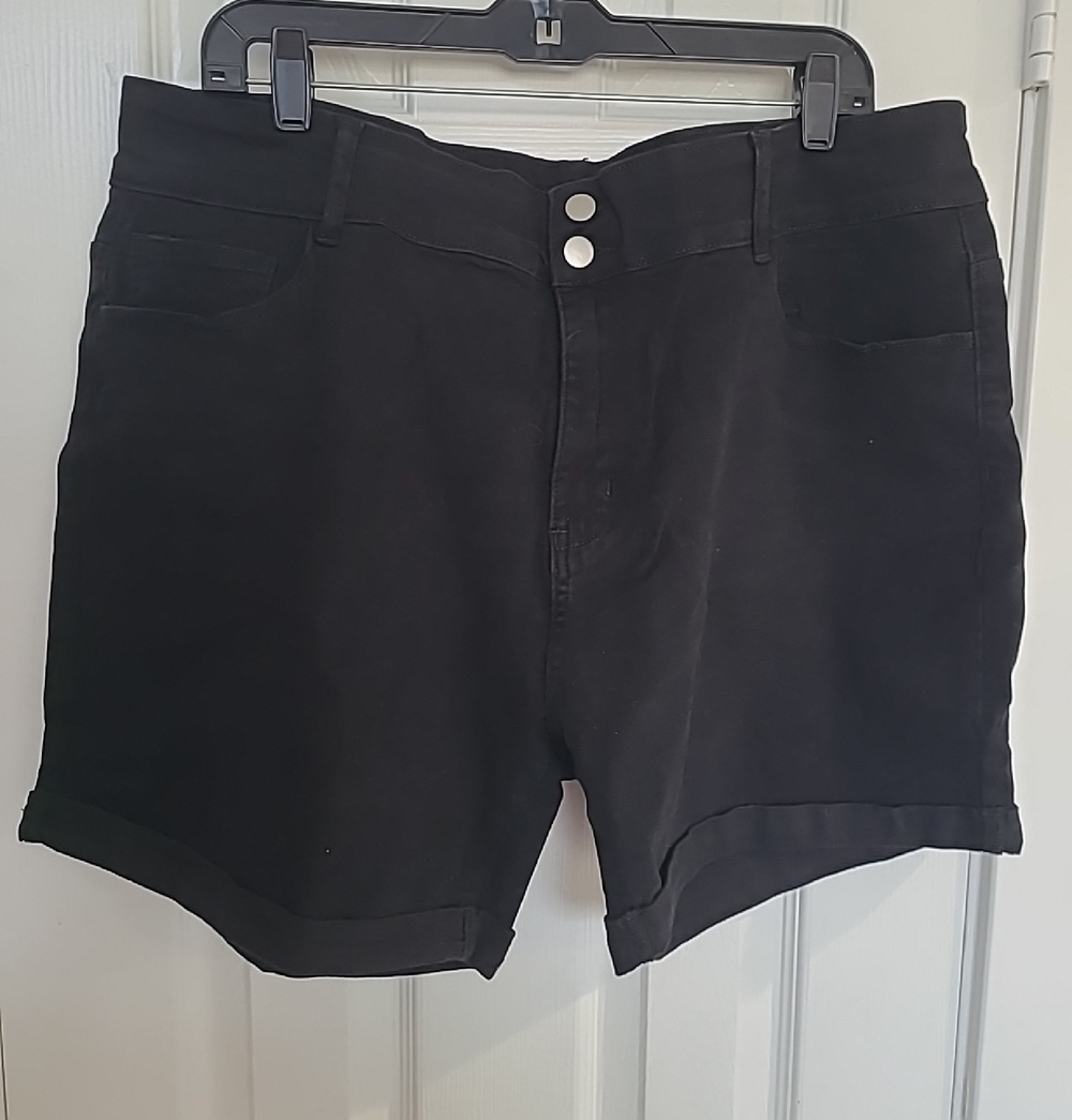 Black High-Rise Women's Shorts